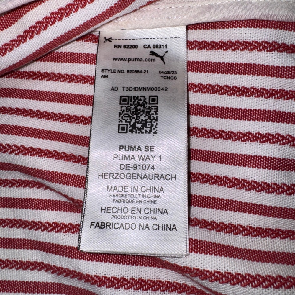 PUMA x Rhuigi RH Worldwide Track Jacket Red White Striped Gold Zip Size S - Picture 7 of 16